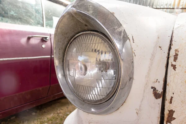 Parts Old Abandoned Rusty Vehicles Crushed Cars Scrapyard Junk Yard — Stock Photo, Image