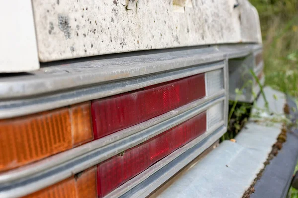 Vieux Véhicules Rouillés Abandonnés Voitures Écrasées Dans Casse Casse Ordures — Photo