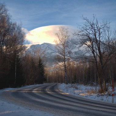Güzel High Tatras geçmişi. Slovakya doğa arkaplanı.