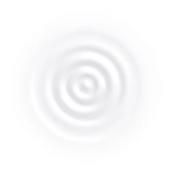Lait blanc éclaboussure cercle vagues ou crème de yaourt texture surface incurvée. Modèle de fond vectoriel pour hydratant cosmétique ou modèle de conception de produit laitier journal vue du dessus de chute — Image vectorielle