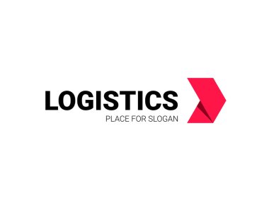 Transport logistic logo of express arrow moving forward for courier delivery or transportation and shipping service. Vector isolated arrows icon template for transport logistics company design clipart