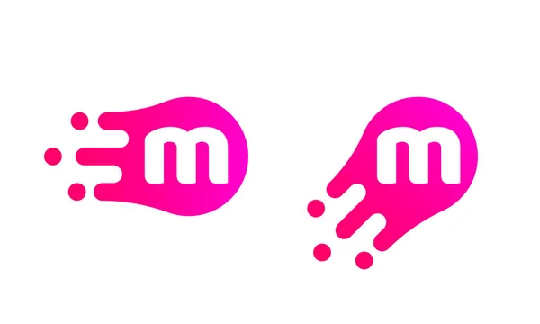 Lettre M modèle de logo de forme abstraite de bulle liquide pour l'entreprise moderne. Logo Z créatif vectoriel en mouvement vitesse conception d'icône futuriste simple pour la technologie ou l'application de communication Internet — Image vectorielle