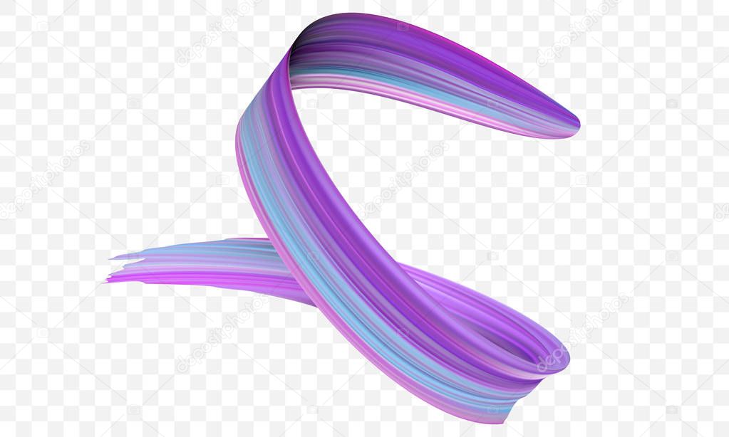 Download Acrylic purple paint brush stroke. Vector bright spiral ...