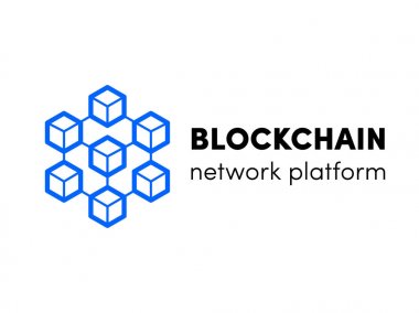 Bulut blockchain cryptocurrency vektör sunucu logosu