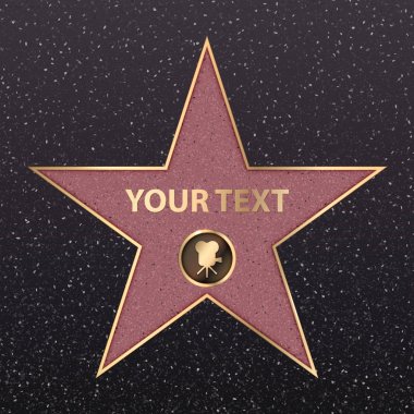 Hollywood yıldız ünlü şöhret yürüyüş vektör altın