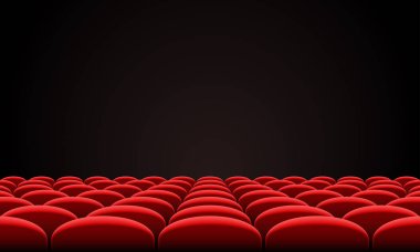 Film citema koltuk salonu iç vektör arka plan