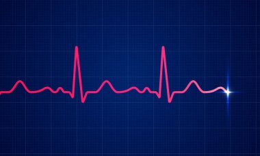 Kalp kardiyogram darbe vektör ekran arka planı 
