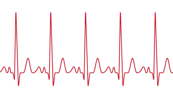 Cardio cardiograma pulso vector latido del corazón — Vector de stock