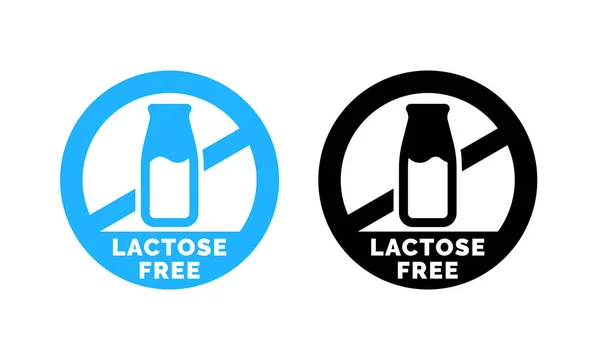 Logo libre de lactosa vector icono de los alimentos — Vector de stock