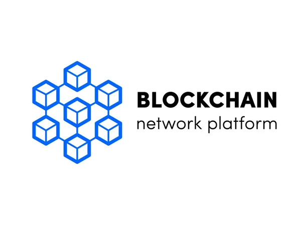 Cloud Blockchain Kryptowährungsvektor-Server-Logo — Stockvektor