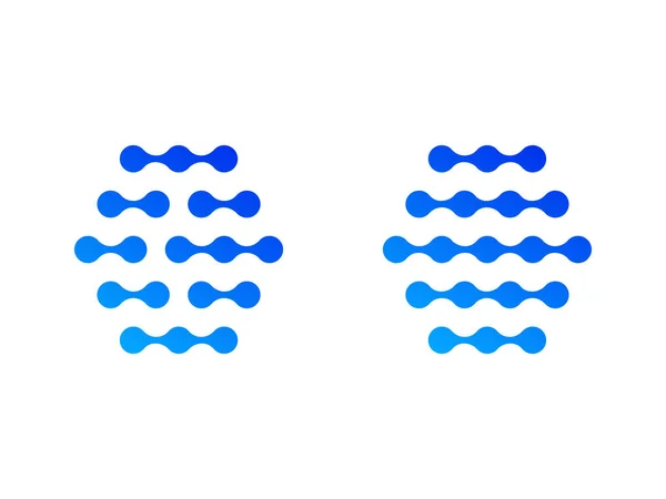 Blockchain-Technologie Vektor Dot Line Logo — Stockvektor
