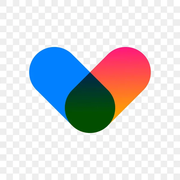 Logo del corazón vector abstracto aplicación moderna icono — Vector de stock