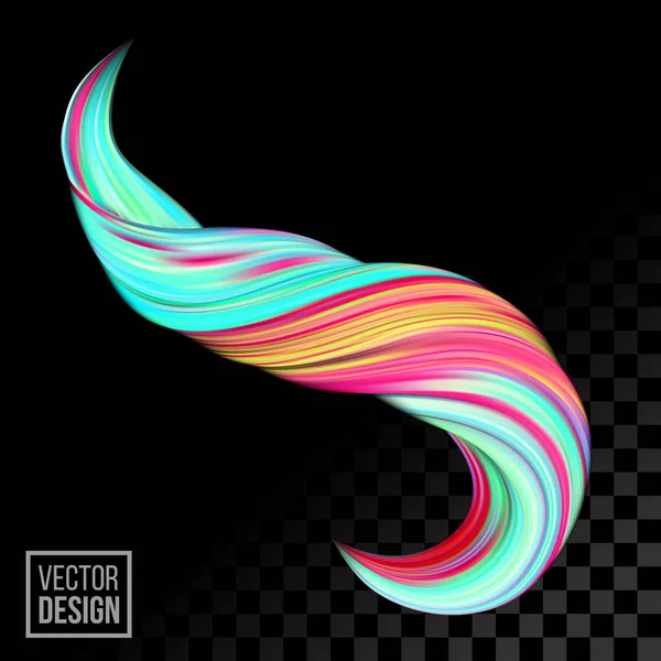 Color paint 3D wave twist vector blue background — Stock Vector