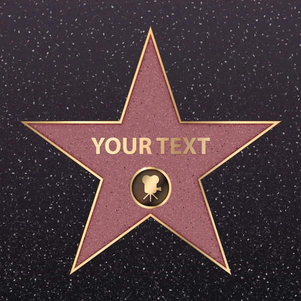 Hollywood yıldız ünlü şöhret yürüyüş vektör altın