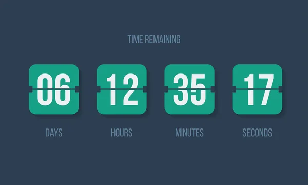 Countdown klok flip counter vector digitale timer — Stockvector