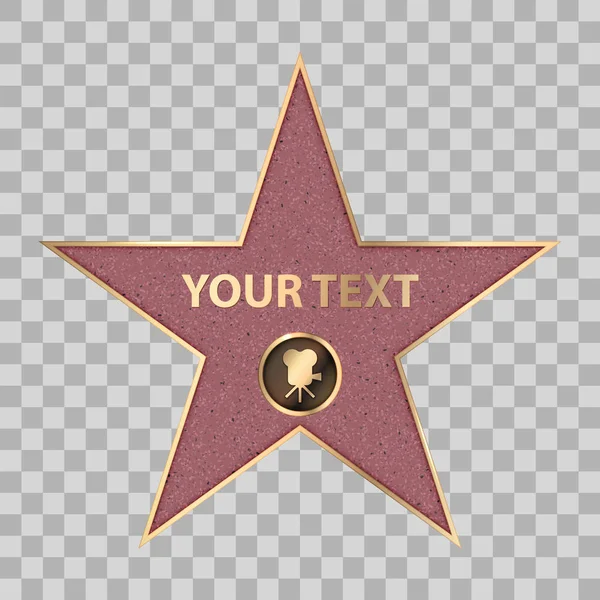 Hollywood yıldız ünlü şöhret yürüyüş vektör