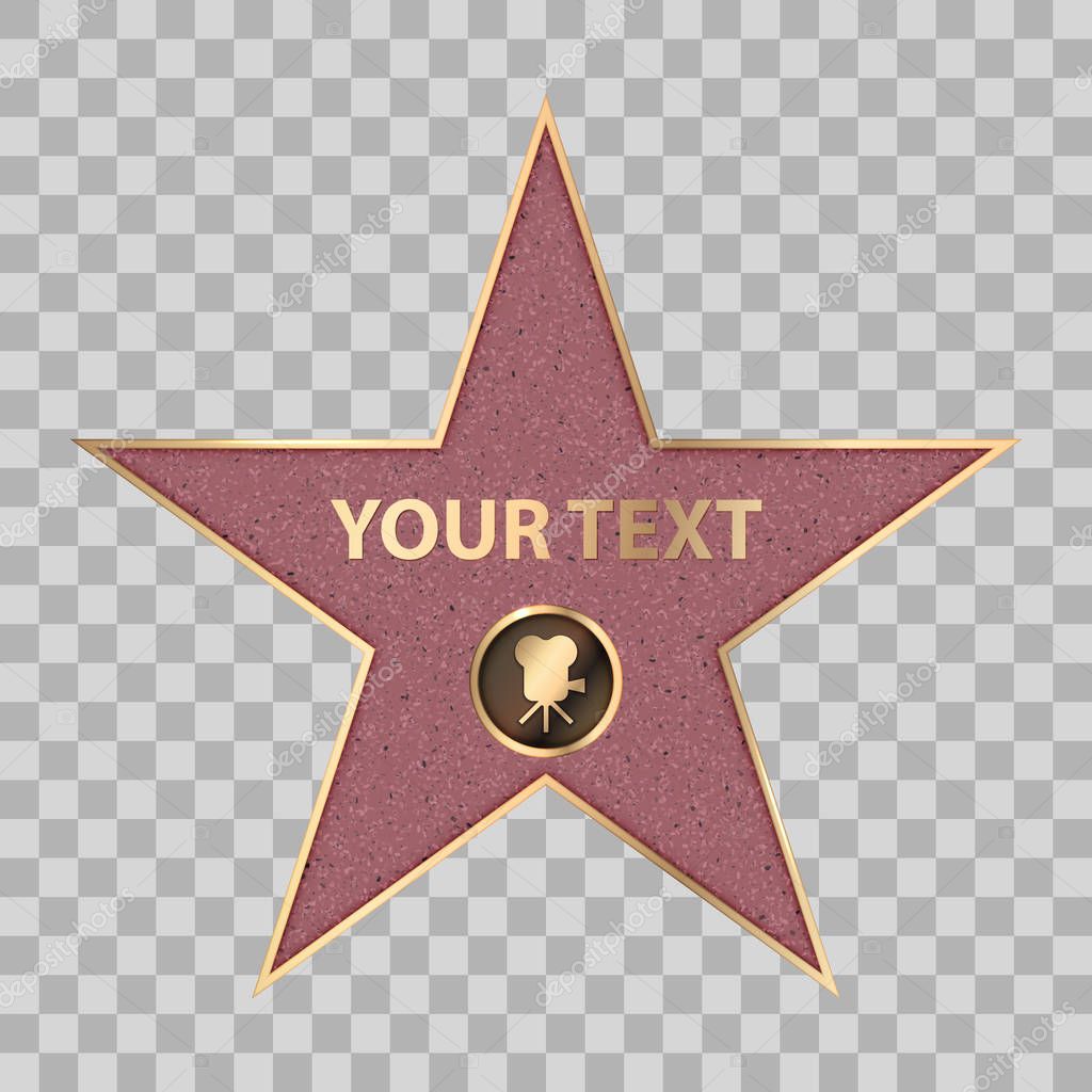 Hollywood star celebrity fame walk vector — Stock Vector © avector ...
