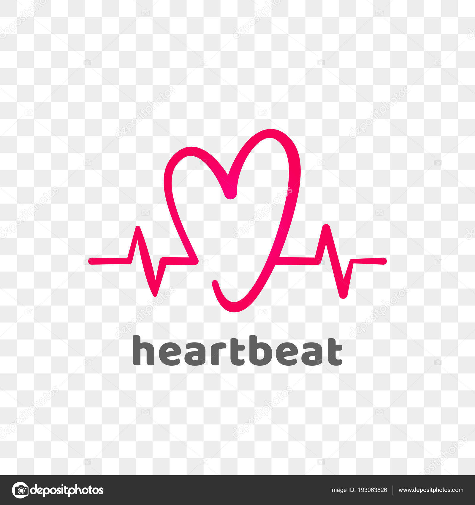 Vector Heartbeat Logo File Heart Logo Vector Modern Heartbeat