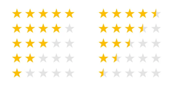 Rating stars 5 rate review vecteur web classement étoile — Image vectorielle