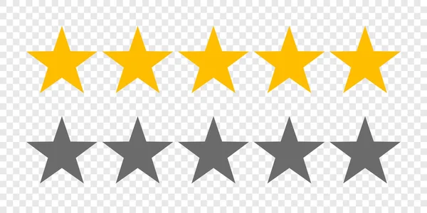 Rating stars 5 rate review vector web ranking star — Stock Vector