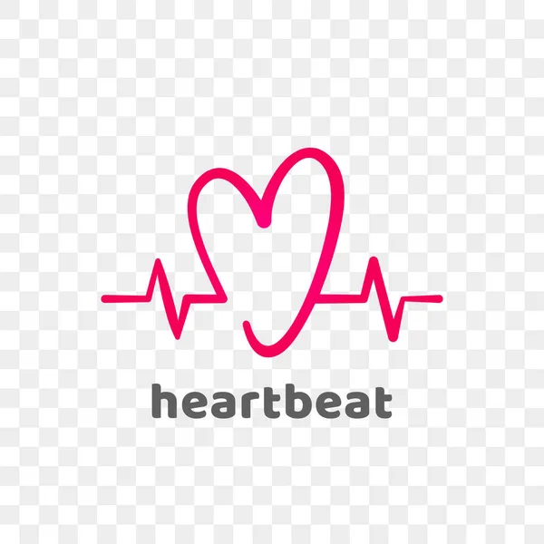 Coração logotipo vetor moderno batimento cardíaco ícone abstrato — Vetor de Stock