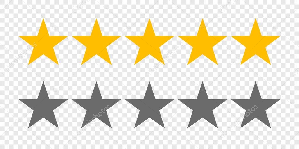 Rating stars 5 rate review vector web ranking star