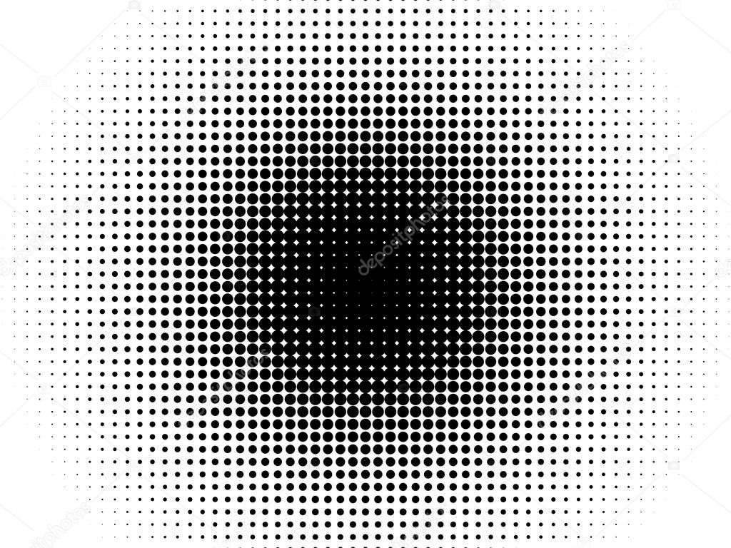 Radial halftone pattern vector gradient background