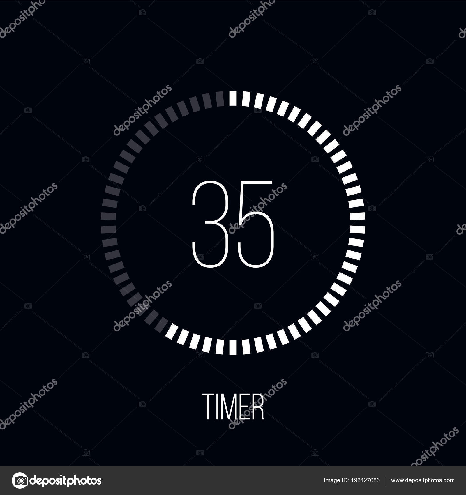 Black lcd counter - countdown timer Royalty Free Vector