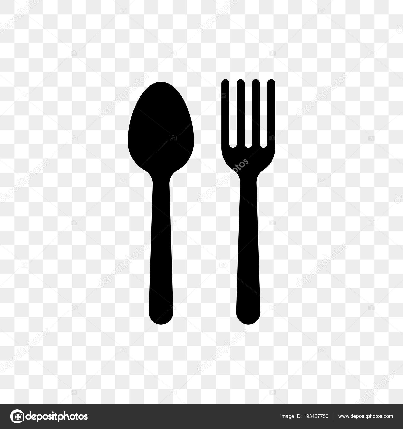 Vector: tenedor | Icono de silueta plana de cuchara ...