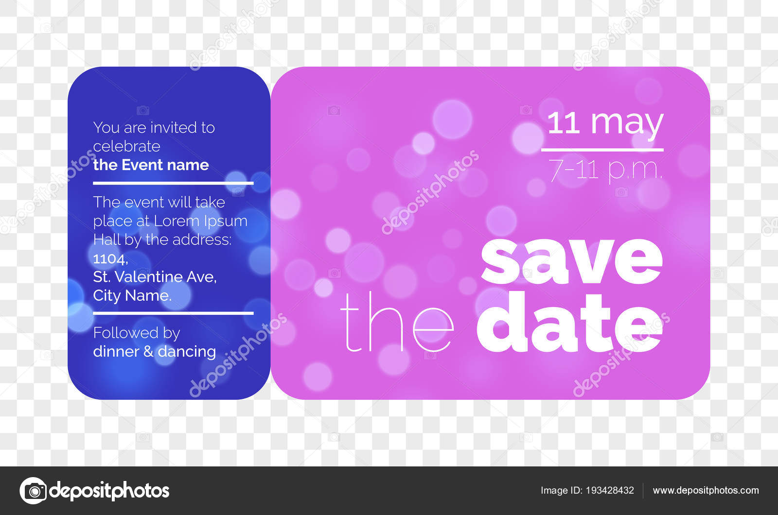 save the date wedding invitation vector ticket stock vector