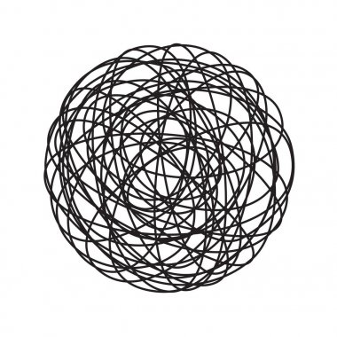 Kaos dolaştırmak daire doodle satırı vektör simgesi