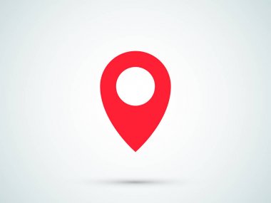 Konumu PIN vektör kırmızı Gps navigasyon vektör simgesi