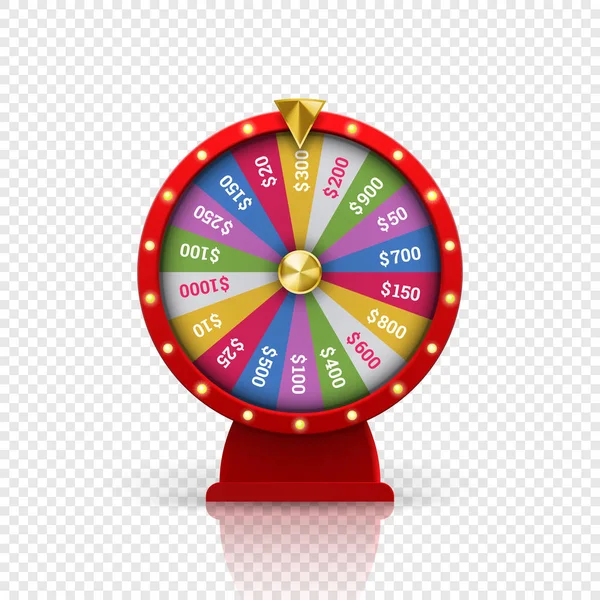 Wheel of fortune roulette vector gambling lottery — Stock Vector