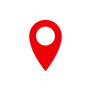 Konumu PIN vektör kırmızı Gps navigasyon vektör simgesi
