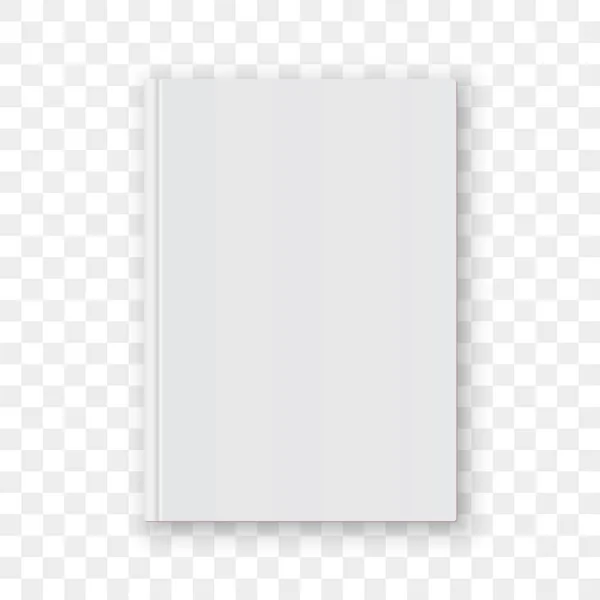 Capa de livro em branco modelo de vetor mockup branco —  Vetores de Stock