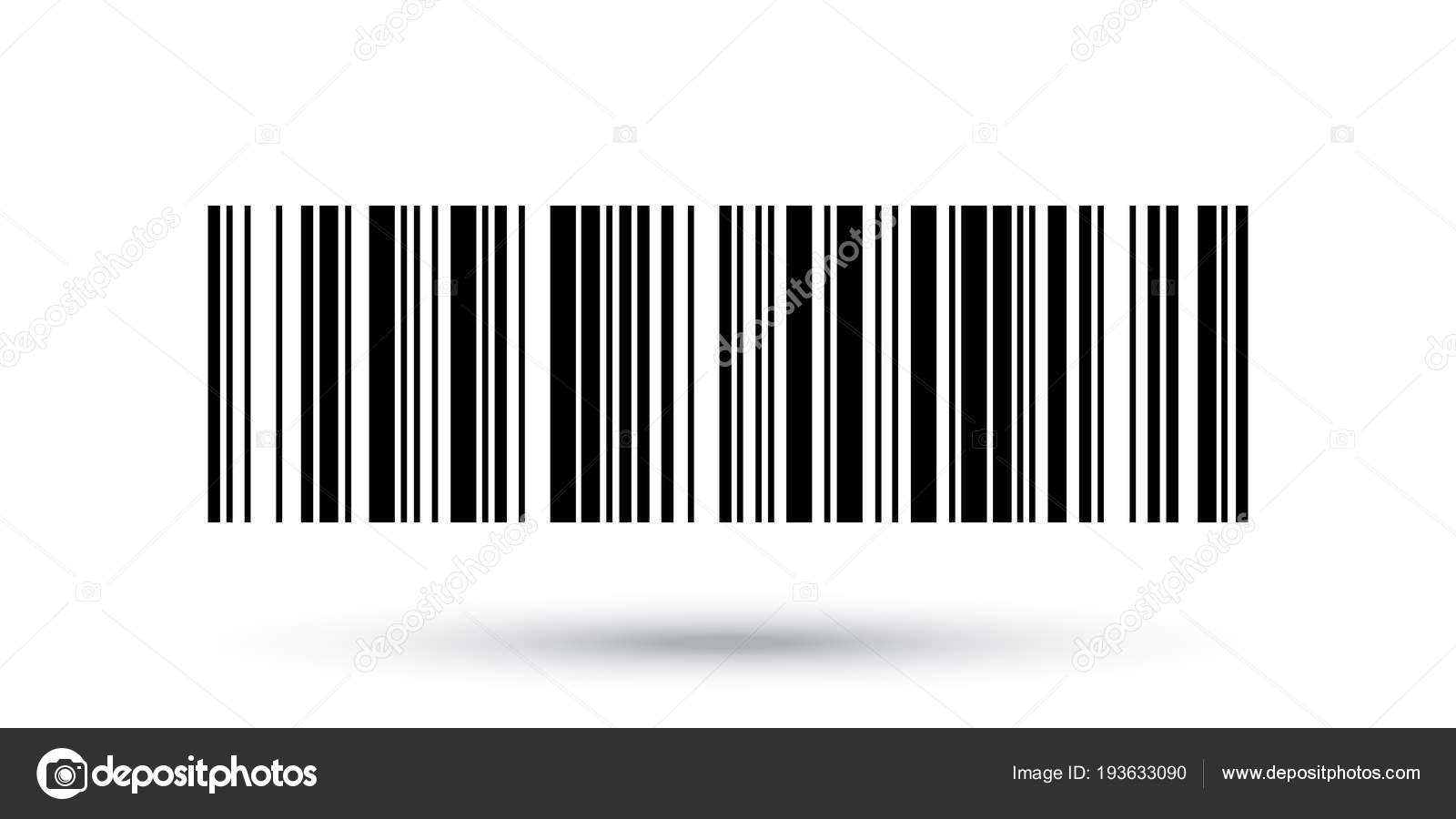 Barcode icon template item scan mark Royalty Free Vector