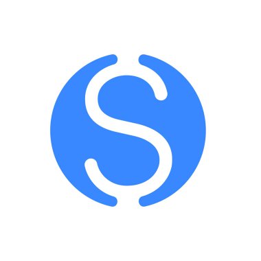 Mektup logo modern soyut mavi kutsal kişilerin resmi mektup S