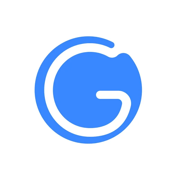문자 로고 현대 추상 블루 아이콘 편지 G의 — 스톡 벡터