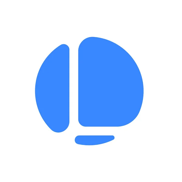 Lettera logo moderno astratto blu icona della lettera L — Vettoriale Stock
