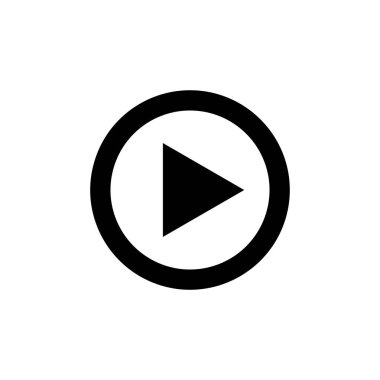 Yürüt düğmesi için video veya müzik çalmak vektör simgesi