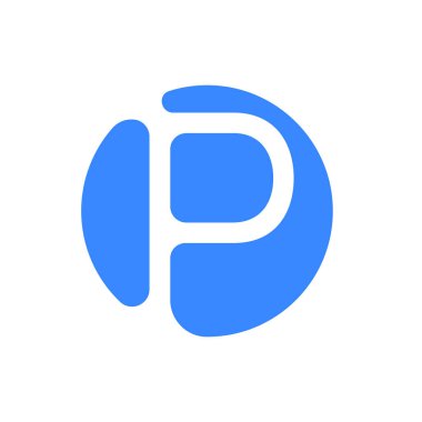 Mektup logo modern soyut mavi kutsal kişilerin resmi mektup P