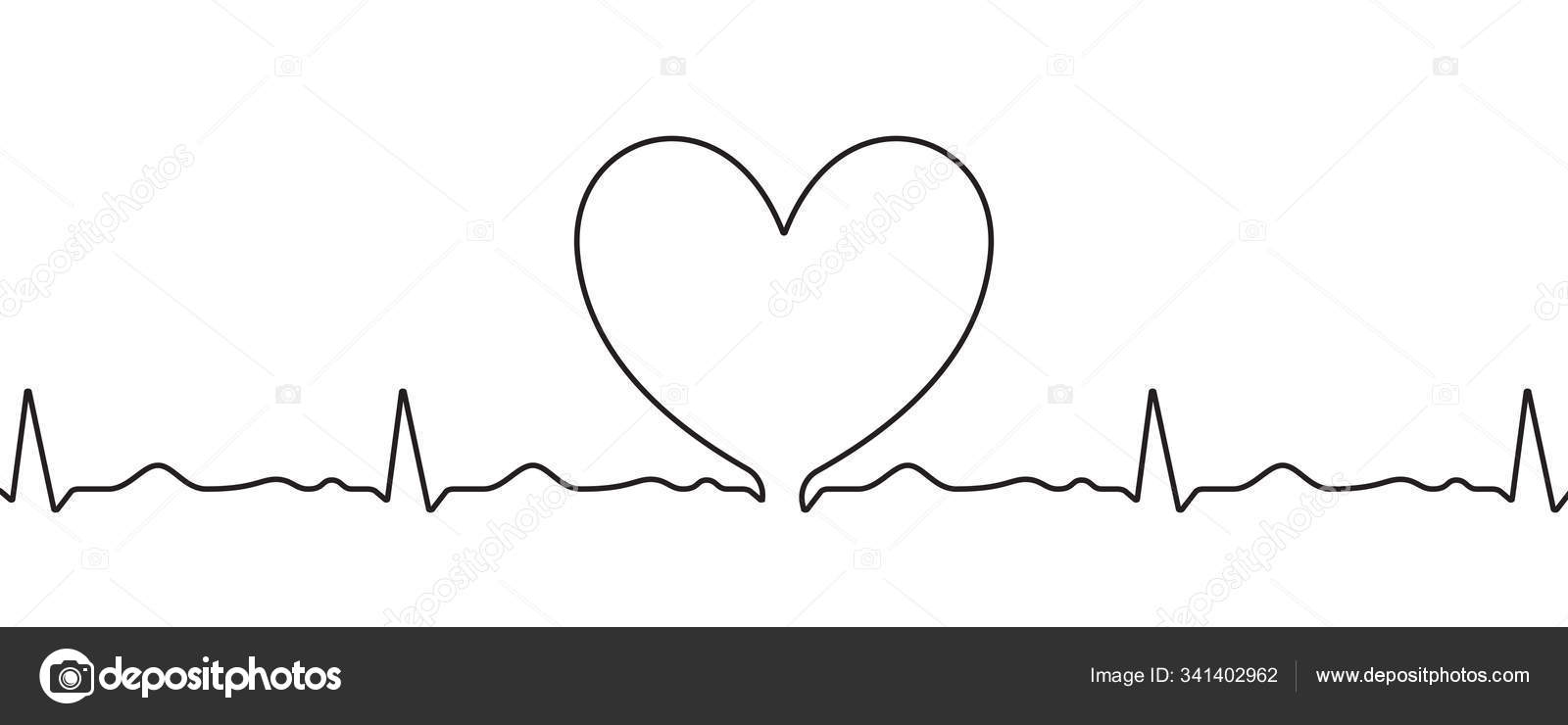 Love heart beat vector  Love heart drawing, Heart drawing, Cute easy  drawings