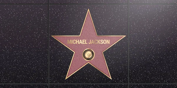 Varšava Polsko Května2020 Hollywoodská Hvězda Slavném Bulváru Michael Jackson Ikonický — Stockový vektor