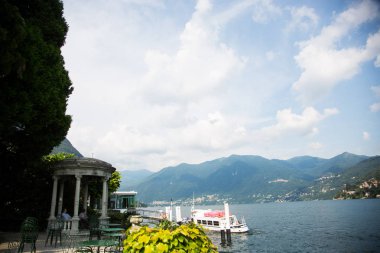 lake como İtalya görünümünü