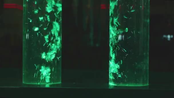 Hava kabarcığı. Hava kabarcığı tüpleri ile aydınlatma — Stok video