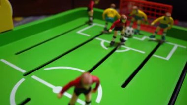 Masa futbol, çocuk oyununu, ağır çekim