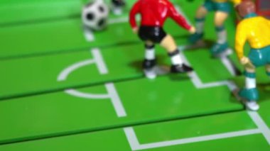 Masa futbol, çocuk oyununu, ağır çekim