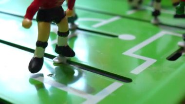 Masa futbol, çocuk oyununu, ağır çekim