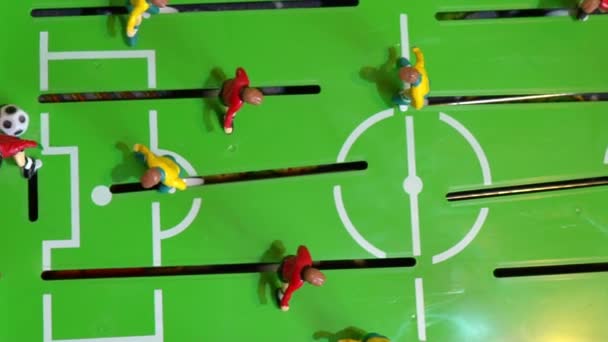 Futebol de mesa, jogo de tabuleiro para crianças — Vídeo de Stock