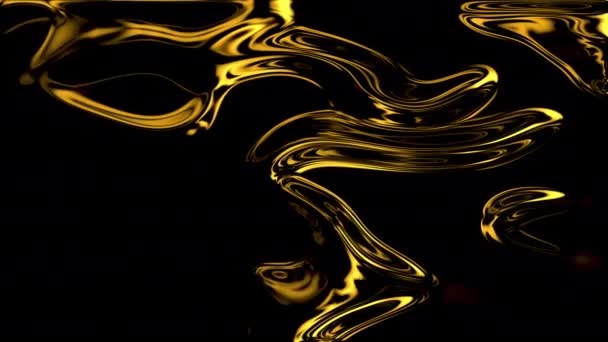 Gold Flüssiges Gold Goldene Welle Hintergrund Flüssiges Metall Visuelle Illusionen — Stockvideo